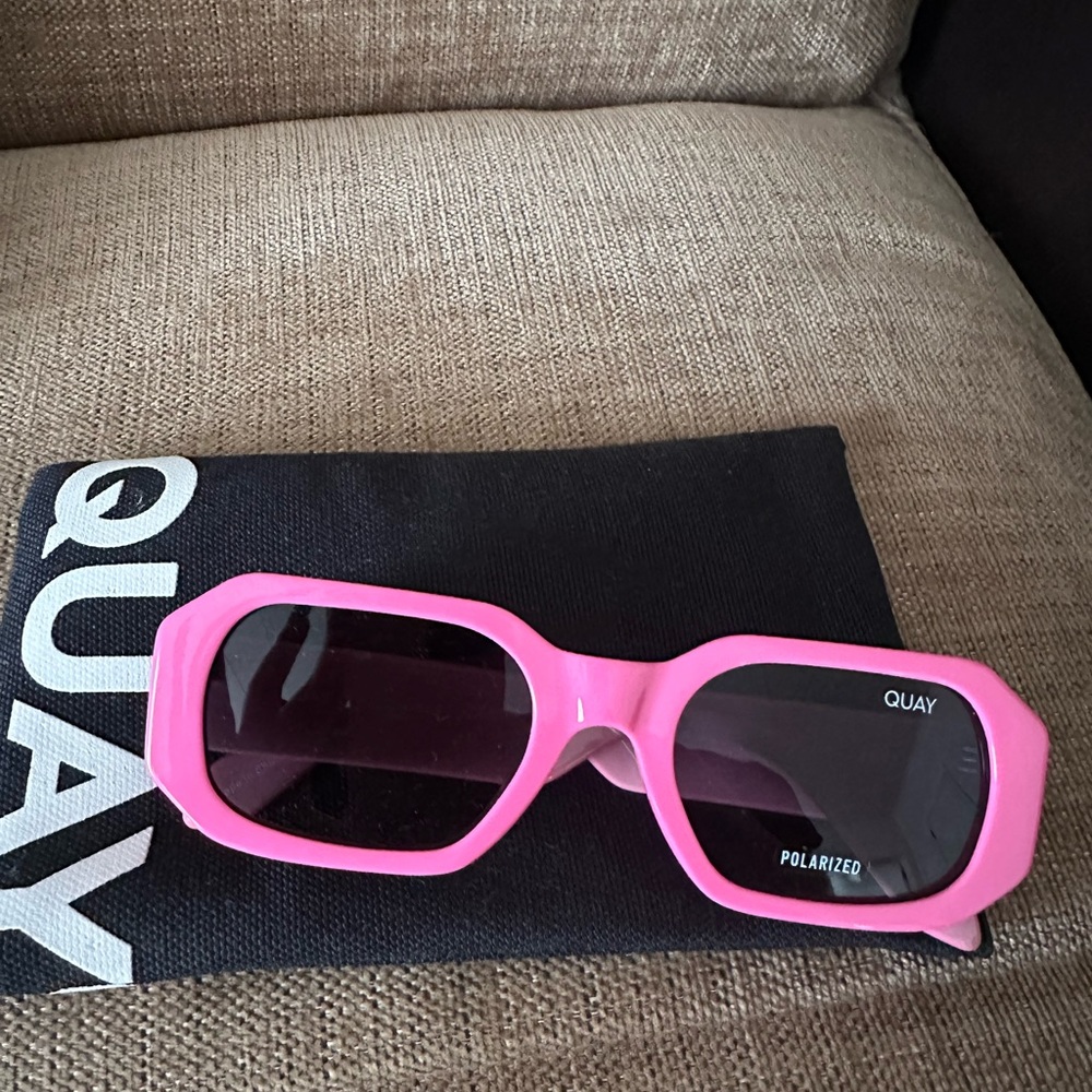 Quay Hot Pink Polarized Sunglasses